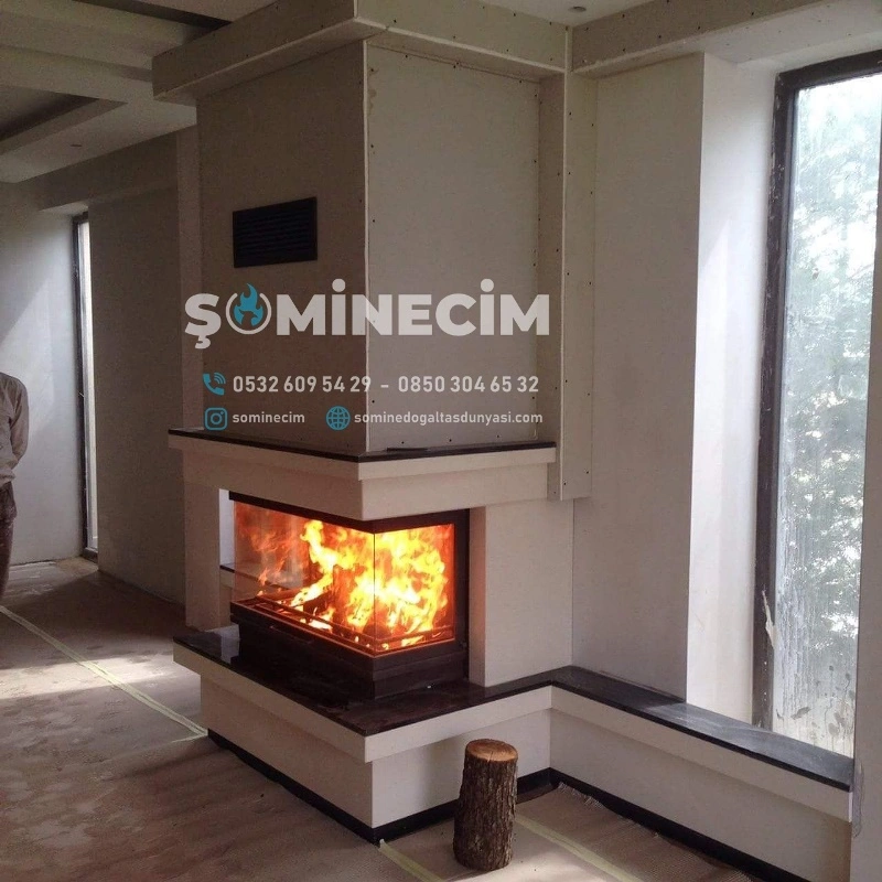 L Tipi Şömine Model 6